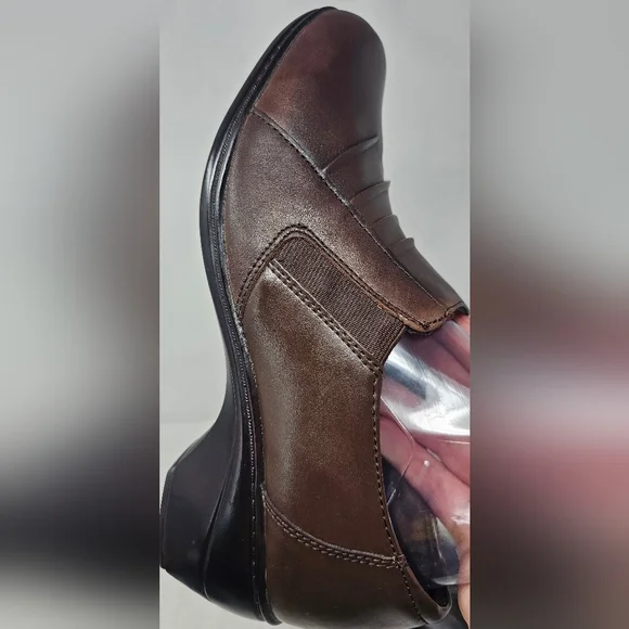 Thom McAn Women's Deidre Brown Leather Casual Comfort Clogs Size 10 - Picture 5 of 16